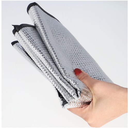 エアコン室外機カバー アルミ 通販 ウィテック WJ-9900 室外機カバー 約 80×40cm エアコン カバー 断熱 断熱シート 省エネ 節電対策 日よけカバー 日除けカバー 保護カバー 簡単装着_12