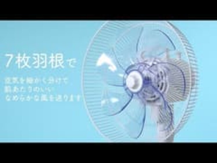 扇風機 静音 イオンモード搭載 左右首振り リモコン付 LFA-306 ホワイト3