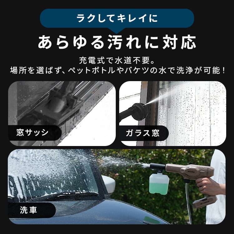 ☆RVBOX付き☆充電式ハンディウォッシャー JHW-102 ペールブラウン