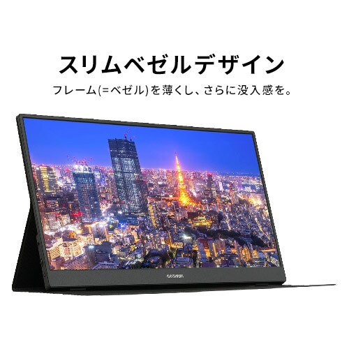 ポータブルモニター 15.6インチ スタンドカバー付き LUCA DP-DF163S-B 