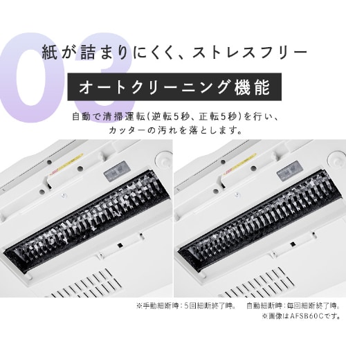 オートフィードシュレッダー AFSB60M ホワイト 106566 │アイリス