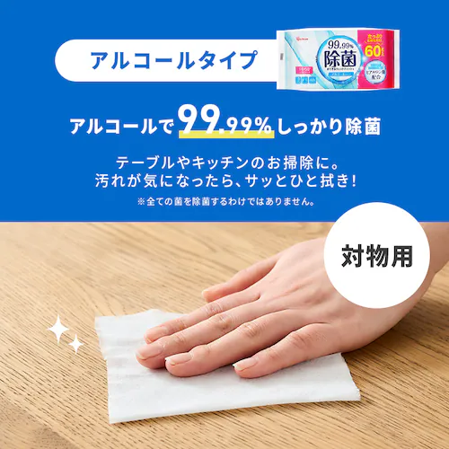 【1440枚】除菌ができる ウェットティッシュ アルコールタイプ WTS-60A_4