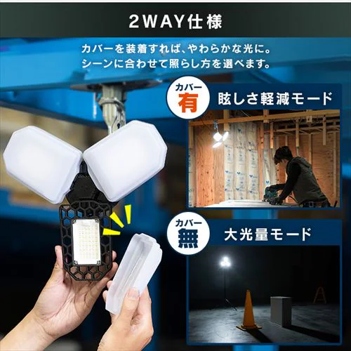 ワークライト LED 配光可変型 クリップライト 屋内用 作業灯 作業用 6000lm ILW-60GWC_8