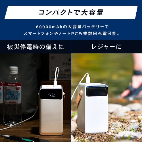 バッテリーステーション IBT-A60100-W ホワイト 107245 │アイリス