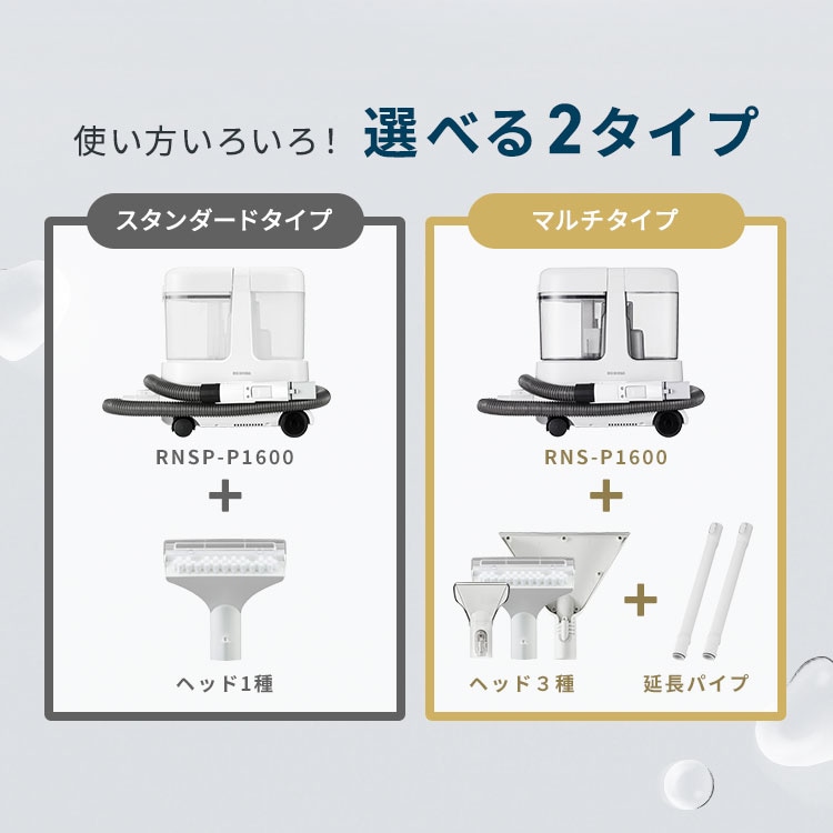 大容量リンサークリーナー マルチタイプ RNS-P1600 グレー