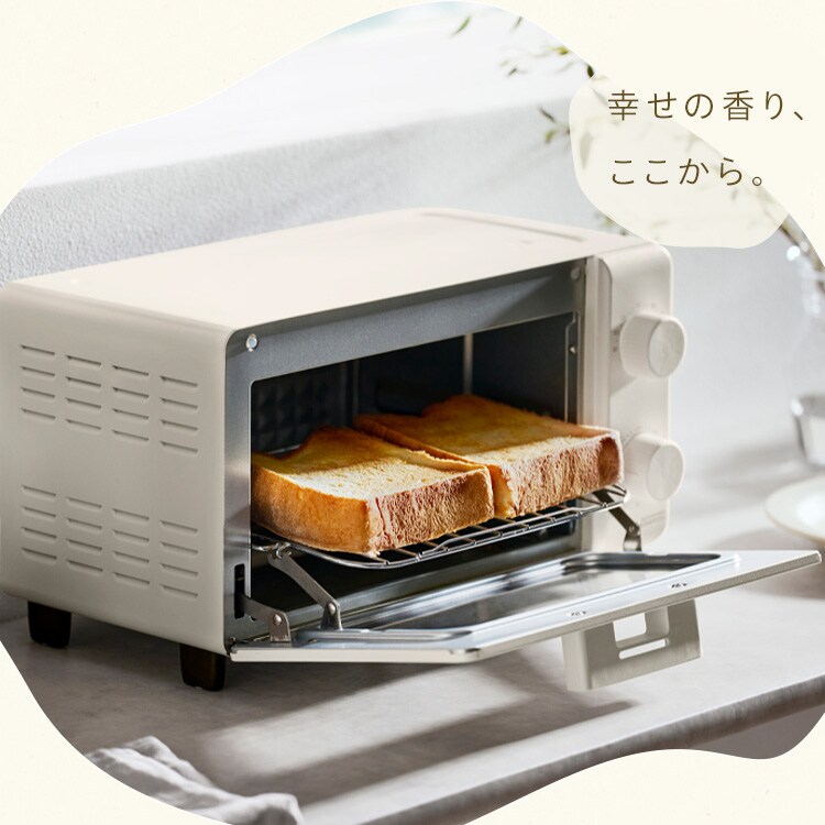 トースター オーブントースター 2枚焼き EOT-201-C アイボリー