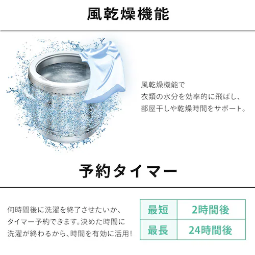 洗濯機 7kg OSH 洗剤自動投入 ガチ落ち極渦洗浄+ すきま時間コース搭載 省エネ 節水 ラクとれLOW設計 一人暮らし ITW-70B01-W ホワイト_13