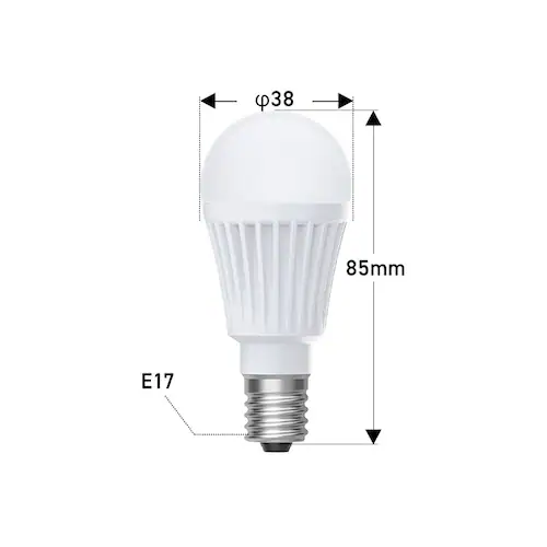 LED電球 E17 全方向 60形相当 電球色 2個セット LDA5L-G-E17/W-6T92P _8