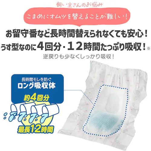 【女の子用】【171枚】犬 おむつ ピタフィット S 57枚入×3袋 NPD-S57 犬 おむつ_10
