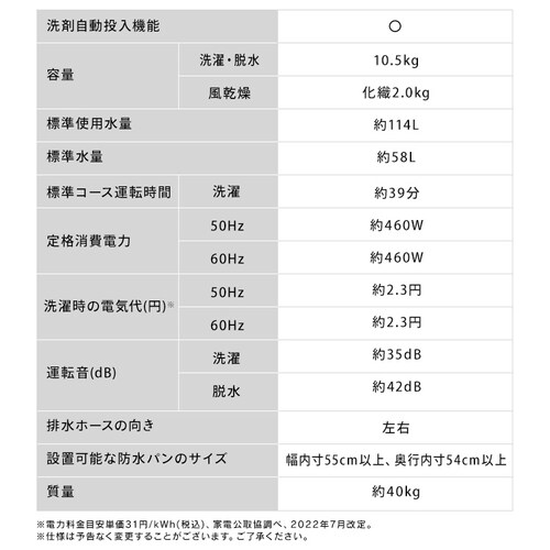 @10.5kg ݒu OSH 2A^N TCW-105A02-W zCg_15