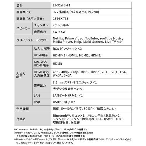 32V^ Google `[i[XTV LTL-32FG-F1 ubN_14