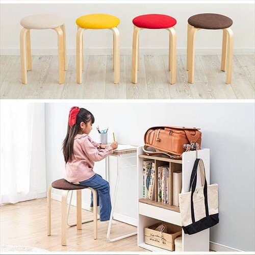 KIDS DESK 3点セット（コンパクトデスク、ランドセルラック、ファブリックスツール） レッド CDK-590・RRK-460・FSL-450  1904922 │アイリスプラザ│アイリスオーヤマ公式通販サイト