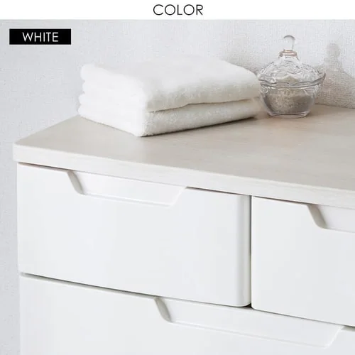 【2個セット】マルチユースチェスト 5段 ホワイト/ホワイト MU-7242_17