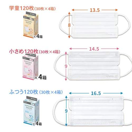 【120枚】 DISPOSABLE マスク ふつうサイズ ピンクベージュ_10