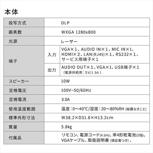 vWFN^[@Zœ_ rWlXvWFN^[{C^NeBu{bNXZbg 4000lm 1280~800@WXGA [U[ Zœ_ IP-AW400W-INTSET_12