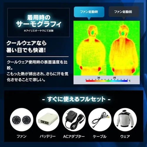 長袖 M クールウェア PRO ファン バッテリーセット 迷彩_6