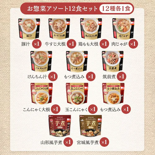 ピリ辛こんにゃく大根+ピリ辛玉こんにゃく+パックご飯2食_18