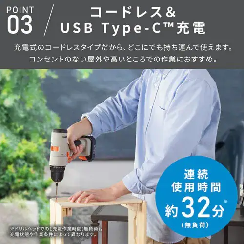 【収納ボックスプレゼント!】マルチギア 充電式ドリルドライバー5点セット +収納ボックス 10.8V PJM10DRS_11