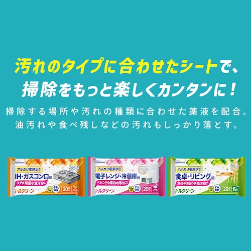 トルクリーン キッチンクリーナー 各5個 (IH・ガスコンロ用 T-KI20/電子レンジ・冷蔵庫用 T-KR20/食卓・リビング用 T-KT20)_2