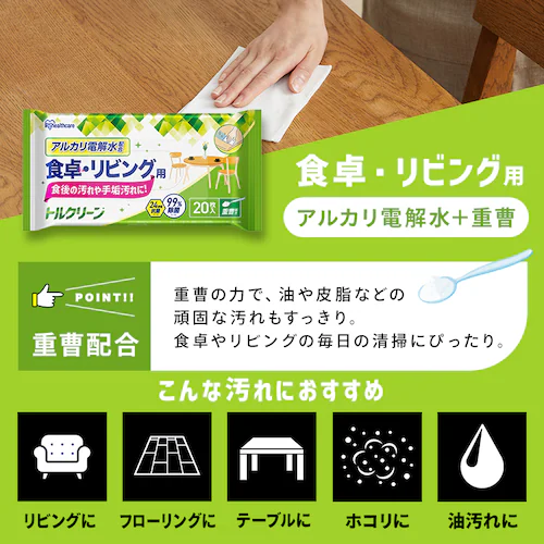 トルクリーン キッチンクリーナー 各5個 (IH・ガスコンロ用 T-KI20/電子レンジ・冷蔵庫用 T-KR20/食卓・リビング用 T-KT20)_5