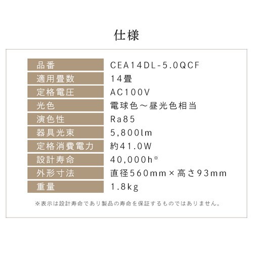LED V[OCg 14  F ߓd HEHsv Rt 5Nۏ CEA14DL-5.0QCF_19