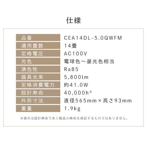LED V[OCg 14  F ߓd HEHsv Rt 5Nۏ CEA14DL-5.0QWFM_19