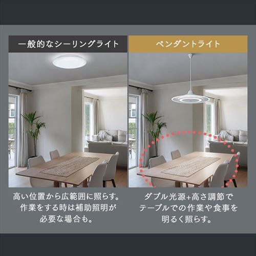 LED ペンダントライト パネルライト 6畳 調光 工具・工事不要
