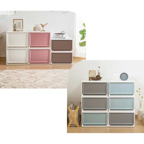 3個セット】収納ケース BC-LD チェスト ホワイト／クリア 深型 1898537