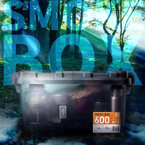 HUGEL スモークボックス 44L 耐荷重80kg SMB-600スモーク ボックス SMOKE BOX SMB-600 クリアブラック キャンプ 収納_2