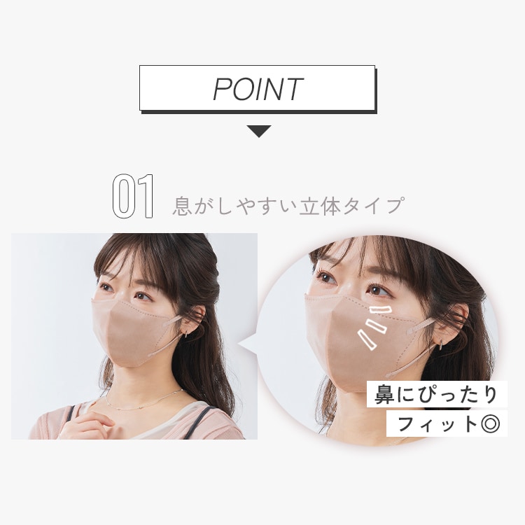 10枚】FASHIONABLE MASK 立体 ふつうサイズ 10枚入 RN-FA10SUF