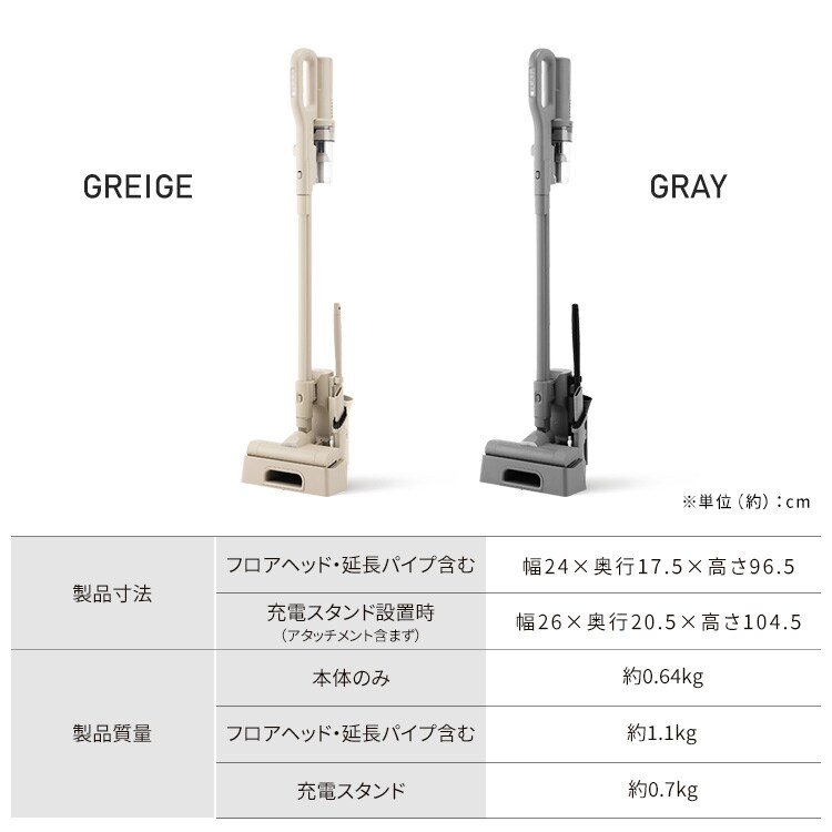 セット】MagiCaleena サイクロンクリーナー SCD-124P-H グレー マルチ
