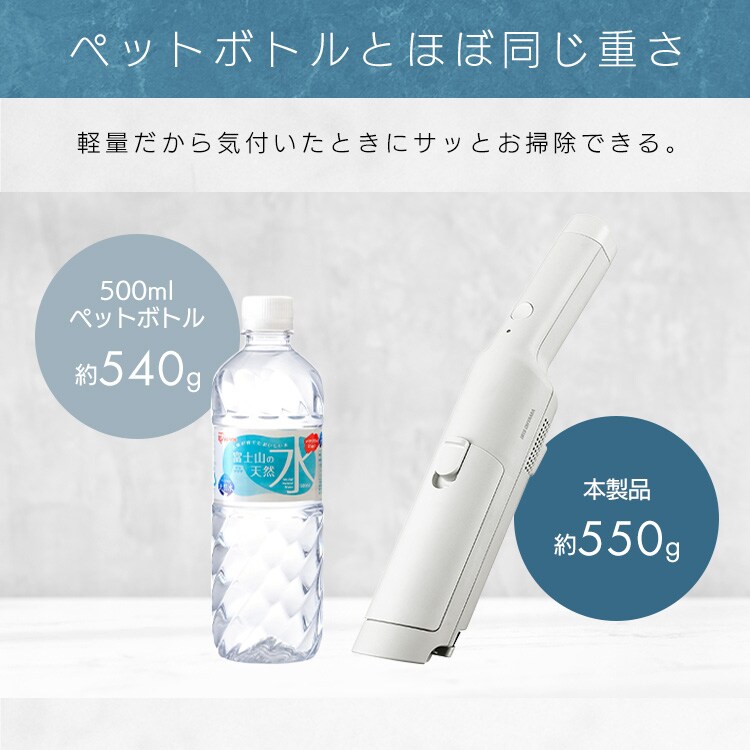 ハンディクリーナー 置くだけで充電 紙パック式 HBD-31-WH クラウド