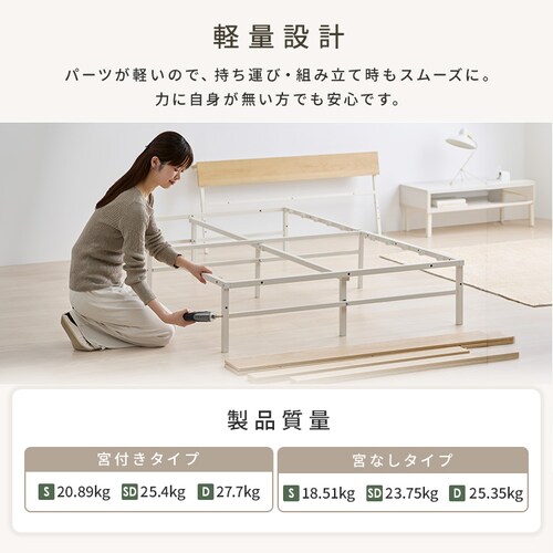 �E�b�h�X�`�[���x�b�h �{�t�� SBW02-S �z���C�g�^�i�`������_7