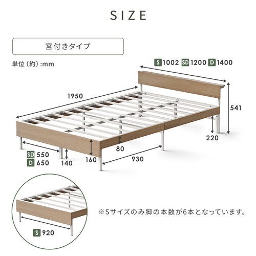 �E�b�h�X�`�[���x�b�h �{�t�� SBW02-S �z���C�g�^�i�`������_9