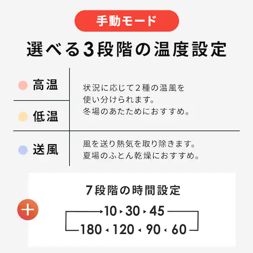 ふとん乾燥機 カラリエ mini TURBO ツインノズル BSK-210-W ホワイト_13