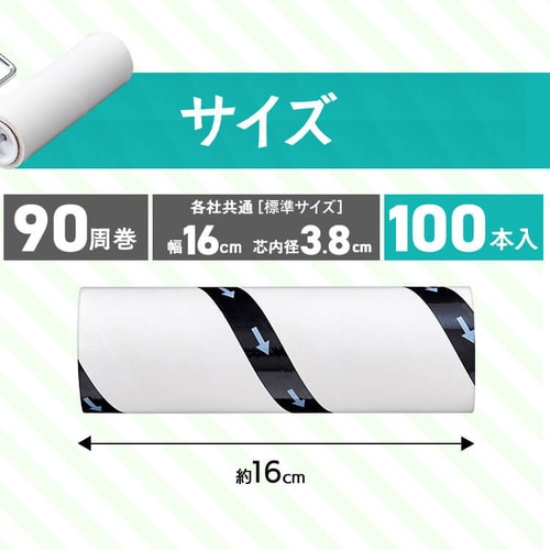 アイリスオーヤマ 粘着クリーナー スペア 斜めカット 90周 1箱