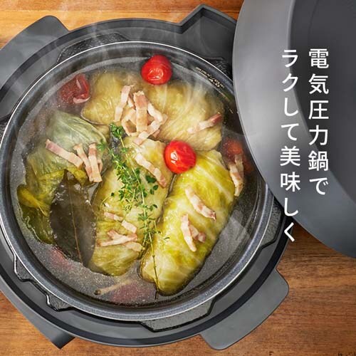 2000円OFF】電気圧力鍋 3.0L 自動メニュー6種 PC-MB3-H グレー