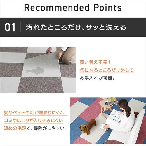 【20枚セット】タイルカーペット 国産 防炎 50×50cm ブルー_6