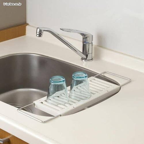 キッチン水切りラック伸縮タイプ ホワイト _2