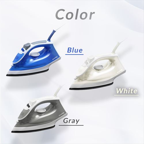 アイロン スチーム フッ素コート SIR-01-W ホワイト 7264212