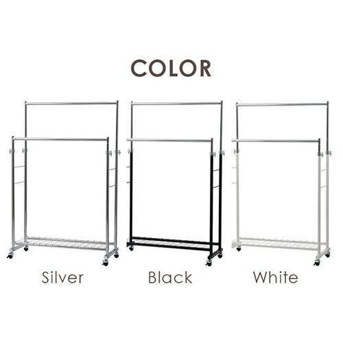 パイプハンガー 2連 総耐荷重150kg CW4100-41 ブラック 7051553