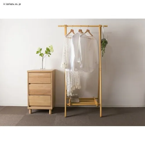 不二貿易 木製ハンガーラック 6110-26-W52WH 13319 ブラウン・ナチュラル・ホワイト【プラザセレクト】_8