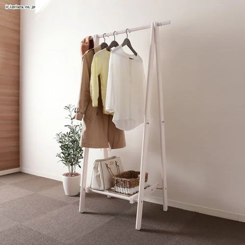 不二貿易 木製ハンガーラック 6110-26-W52WH 13319 ブラウン・ナチュラル・ホワイト【プラザセレクト】_11