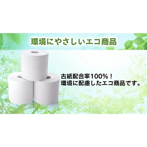 48ロール】トイレットペーパー シングル 170m 3.4倍 芯なし (6