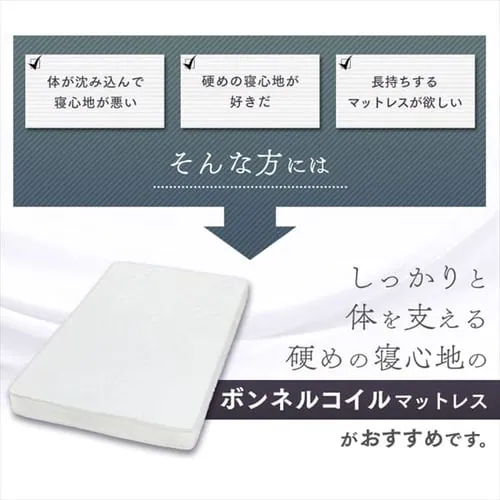 圧縮ロールボンネルコイルマットレス セミダブル ブラック_4