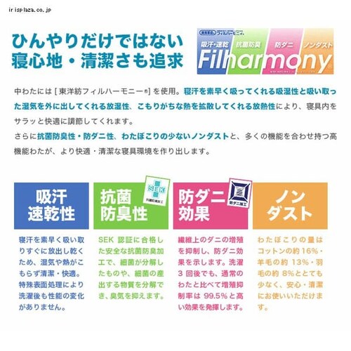 高分子ジェルウレタン持続冷感クール枕パッド ブルー JUPP-5058 _12