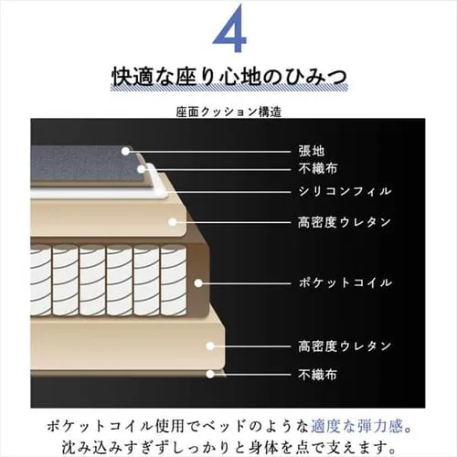 ヘッドレスト付ポケットコイルカウチソファ 41929 全2色【プラザセレクト】_13