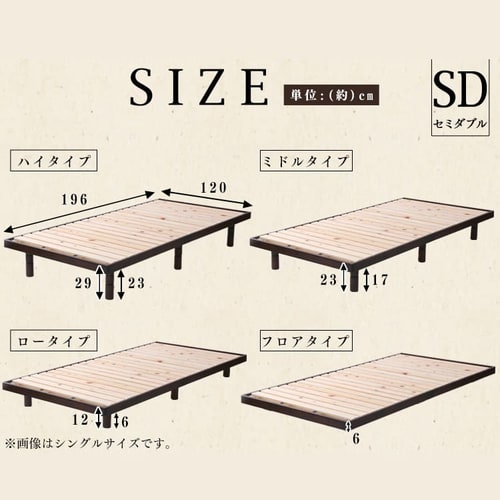 マットレスセット】4段階高さ調整すのこベッドブラウンセミダブル+ポケットコイルマットレス黒 7183962  │アイリスプラザ│アイリスオーヤマ公式通販サイト