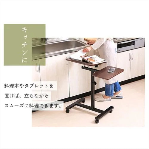 サイドテーブル キャスター付き CST-7010 ダークブラウン _5