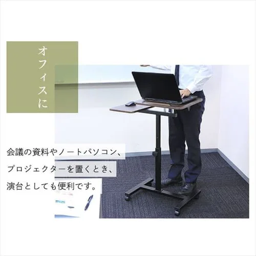 サイドテーブル キャスター付き CST-7010 ダークブラウン _6